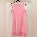 Talbots NWT Talbot’s Linen Eyelet Sleeveless Shift Dress Embroidered Scalloped Pink 12 Photo 7