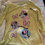 Disney Minnie Mouse Yellow Long Sleeve Shirt Size Large Photo 1