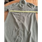 Merona  Women M Olive Green Long Sleeve Button Up Shirt Dress Casual Photo 4