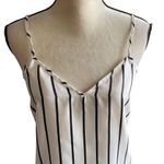 The Limited adorable white camisole top with thin black stripes, adjustable straps Photo 1