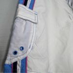 Reebok NWT Women’s White Swim Board Shorts Colorful Side Stripes Pocket 80s 90s Photo 3