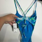 PacSun Salero swim by tie side one piece swimsuit blue floral women’s size XS Photo 8