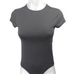 ZARA Black Short Sleeve Crew Neck Stretch Basic T Shirt Tee Bodysuit Top Size M Photo 0