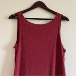 Zyia  Red / Burgundy / Maroon Swirl Low Tie Back Athletic Workout Tank in Small Photo 3