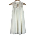 Soulmates NWT Mini Swing Dress Womens M Cream Lace Sleeveless Coastal Cowgirl Photo 3
