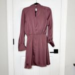 Bohme  Blaise Long Sleeve High Neck Mauve Midi Dress Size‎ Medium Photo 2