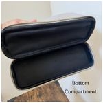 Stackers Taupe Faux Leather 2 Zipper Compartments Cosmetic Makeup Travel Bag Photo 9