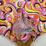 IBKUL Women's Pink Swirl Print Short Sleeve Half Zip Golf Polo‎ Shirt Large Photo 5