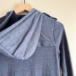 Splendid French Terry Hooded Long Jacket Zipper Front in Gray, Small Photo 9