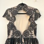 Alice + Olivia Jayna Lace Open Back Dress in Black Photo 10