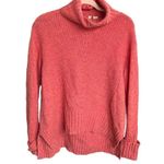 Anthropologie Moth Wool Fireside Cowl Turtleneck Sweater | Pink/Orange | XS Photo 1