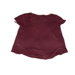 Me to We Boho Casual Pocket Tee Maroon Short Sleeve T-Shirt  XS Photo 4