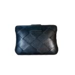 Brighton Hard Case Clutch Handbag Evening Purse Dark Gray Rhinestones Magnetic Photo 5