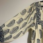 Maison Hotel Delphine Paisley Long Puff Sleeve Cotton Mini Dress Size Medium Photo 2