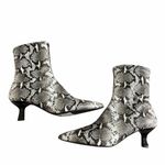 Abound  Ankle Booties Size 9 Snake Print Kitten Heel Pointed Toe NEW Photo 2