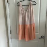 Elegant Peach and Pink Mini Dress Size M Photo 7