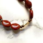 Burnt orange beaded vintage necklace Photo 4