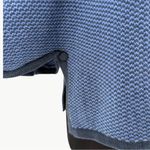 Vintage 80s Handmade Baby Alpaca Knit Cape Poncho Funnel Neck | Sz Medium | Blue Photo 10