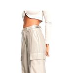 ASOS Faux Leather Cargo Trousers Muted Mushroom Size 2 Photo 1