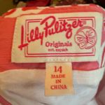 Lilly Pulitzer Originals Roslyn Skirt Pink Salmon Glamorous Life Print Size 14 Photo 6