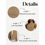 Artfree Two Piece Ribbed Knit Crop and Palazzo Pant Tan Size M Photo 2