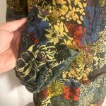 cupio Boho Patchwork Floral Tunic Top 3X Rayon Button Front High-Low Hem Photo 3