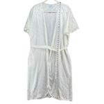 Vintage Lorraine Robe Womens M White Satin Floral Lace Feminine Boho Romantic Size M Photo 7