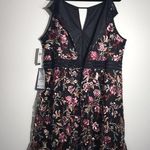 BCX Dress Black and Floral Spaghetti Strap Size 24W NWT Photo 3