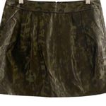 Gap Black Green Lined Patterned Mini Skirt Size 6 Photo 0