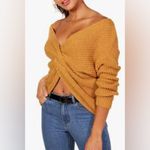 Love Tree  Color Block Cozy V-Neck Criss Cross Sweater Photo 7