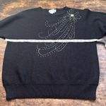 Draper's & Damon's pullover black beaded Sweater size extra Large long sleeve Photo 5