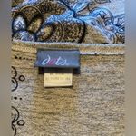 Dots gray/black paisley plunging vneck sweater blouse Black Size L Photo 3