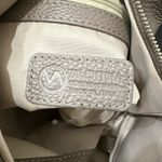 VALENTINA Genuine Italian Pebbled Leather Taupe Sling Backpack Shoulder Bag Gray Photo 14