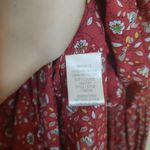 Max Studio  Size Medium M Red Floral Flower Flowy Boho Top Blouse Frilly Chic Photo 9