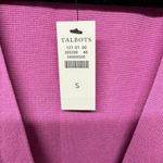Talbots  Girlfriend Cardigan Button Up Dark Pink V Neck Sweater Size Small Photo 5