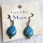 Source Unknown New Western Trendy Chic Faux Turquoise Silver Tone Dangle Drop Hook Earrings Photo 0