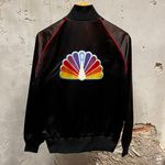 The Vintage Shop East West Enterprises Vintage 1980 NBC National Broadcast Company Satin Bomber Photo 1