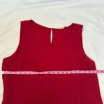 Soft Surroundings  Red Tunic Tank Top Multi Layered Blouse Keyhole Classic Casual Photo 5