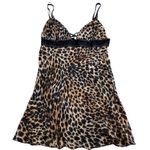 Victoria's Secret Vintage  Pink Label Sz M Very Sexy Leopard Print Slip Dress Mesh Photo 1