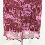 Urban Outfitters LOVE Ruched Mesh Midi Dress Y2K Burgundy Pink Sz M Photo 6