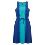 Calvin Klein  Tie Dye Scoop Neck Midi Dress Waist Tie Blue Green Size 4 Photo 2