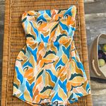 Lulu's Multicolor Strapless Romper Orange Photo 0