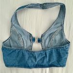SheIn Blue Denim Halter Tank Top Photo 1