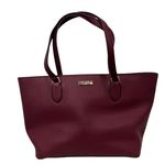 Kate Spade NWT New York Mulberry Red Leather Tote Bag With Gold Hardware & Zip C Photo 0