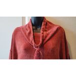 Spring & Mercer Women's Cowl Neck Chenille Pullover Sweater Size S Orange Photo 2