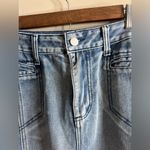 Women’s unbranded straight leg cargo jeans size 26x29 Blue Photo 9