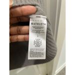 Athleta NWT  Hawthron Wool Blend Animal Print Crewneck Sweater Light Gray Sz L Photo 4