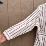 Lane Bryant Womens Shirt Blouse Stripe Faux Wrap Long Sleeve Red Plus Size 26 Photo 6