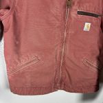 Carhartt  Vintage Rose Pink Detroit Jacket WJ097 VRS Fleece Lined Womens Medium Photo 2