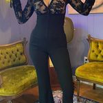 Bebe Vintage Y2K Catwomen Long Sleeved Lace Top Jumpsuit Size XS Photo 12